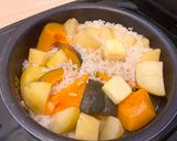 お米不足の主食を補うかぼちゃと芋のピラフ作り方6写真