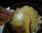 ささみとしめじのクリームパスタ作り方8写真