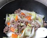 白菜とひき肉の中華風あんかけ作り方2写真