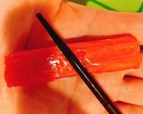 弁当に赤がないって時の包丁いらずカニカマ作り方3写真