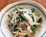 サラダチキンで作る水菜と大根のサラダ作り方4写真