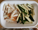 ズッキーニとちくわのうま辛炒め作り方1写真