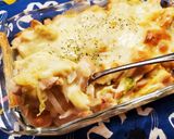 鶏胸肉と新玉ねぎのキャベツグラタン作り方30写真