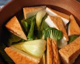 ヨウサマの減塩厚揚げとチンゲン菜の煮浸し作り方1写真