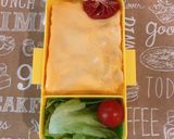レンジで簡単！2段重ねのオムライス弁当作り方12写真