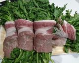 簡単‼️春菊たっぷりの肉巻き作り方1写真