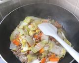 白菜とひき肉の中華風あんかけ作り方3写真