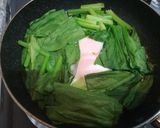 簡単!小松菜で目玉焼き作り方2写真