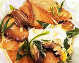 ごぼう天と椎茸の煮物卵とじ仕上げ。作り方5写真
