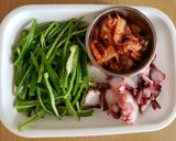 ピーマンとたこのキムチ炒め作り方1写真
