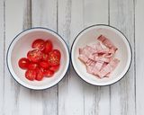 ランチに♪ベーコンとトマトの和風パスタ作り方1写真