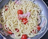 ランチに♪ベーコンとトマトの和風パスタ作り方4写真