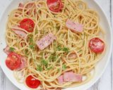ランチに♪ベーコンとトマトの和風パスタ作り方5写真
