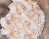 江戸菜と海老のチリマヨソース作り方1写真