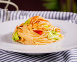 簡単えび感MAX！桜えびの和風パスタ作り方27写真