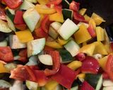 簡単☆パプリカと夏野菜の炒め煮作り方1写真