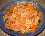 辛ウマ♪キムチ入り☆赤い焼きうどん作り方4写真