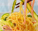 シャウベーコロンとアスパラと温玉のパスタ作り方7写真
