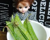 リカちゃん♡きぬさやのおひたし作り方1写真