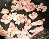 肉玉ライス醤油味、コロッケのせ作り方3写真