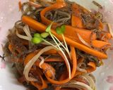 こんにゃくともやしとにんじんの甘辛炒め作り方5写真