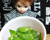 リカちゃん♡絹さやカニカマ貝割れマヨ和え作り方4写真