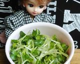 リカちゃん♡絹さやカニカマ貝割れマヨ和え作り方5写真