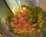 かぼちゃの煮物入り鶏ミンチの落とし焼き作り方1写真