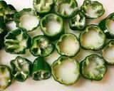 お弁当にぴったり輪切りのピーマンの肉詰め作り方4写真