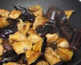 茄子と鶏肉の照り焼き作り方4写真
