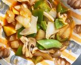 レンジ温野菜卵ロコモコ風チャンプル作り方17写真