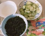 糸寒天入り酢の物。たこきゅうりカニカマも作り方1写真