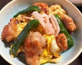 唐揚げ親子丼作り方10写真