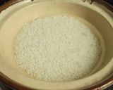 冷凍グリーンピース!土鍋で炊きおこわ作り方1写真