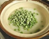 冷凍グリーンピース!土鍋で炊きおこわ作り方2写真