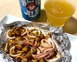 パパっとおつまみ株取なめこイカのホイル焼作り方5写真