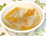 簡単☆にんじんとごぼうの餃子スープ作り方6写真