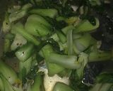パクチョイ野菜の炒め物　中華作り方3写真