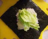 蒸し塩豚でたんぱく質たっぷりおにぎらず作り方3写真
