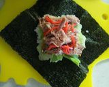 蒸し塩豚でたんぱく質たっぷりおにぎらず作り方5写真