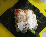 蒸し塩豚でたんぱく質たっぷりおにぎらず作り方6写真