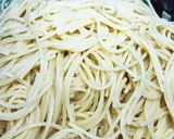 スモークサーモンとキノコのクリームパスタ作り方7写真