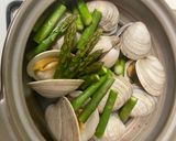 日本酒に♩ホンビノスとアスパラの酒蒸し作り方10写真