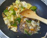 自炊飯　キャベツ等と挽き肉のレンチン&煮作り方11写真