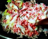 空心菜と肉そぼろのアジアンな炒り豆腐作り方5写真