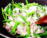 空心菜と肉そぼろのアジアンな炒り豆腐作り方6写真