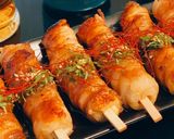 居酒屋風☆ちくわチーズの肉巻き串焼き作り方5写真