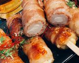 居酒屋風☆ちくわチーズの肉巻き串焼き作り方7写真