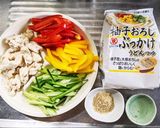 簡単♡チキンとパプリカのサッパリサラダ♪作り方1写真