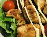 鶏むね肉●唐揚げ風味の揚げ焼きチキンカツ作り方4写真